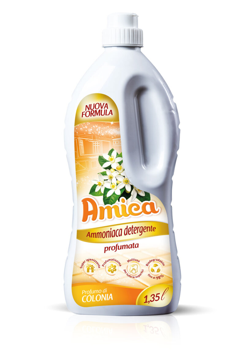 Amica Ammoniaca Profumata Colonia - Pavimenti e superfici dure - 1,350lt