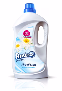 Amica Detersivo bucato Fior di Loto - Bucato a mano e lavatrice - 1,920lt - 32 lavaggi