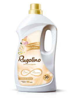 Flacone Rugolino Detersivo bucato Oro Passione - Bucato a mano e lavatrice – 2,160lt – 36 lavaggi